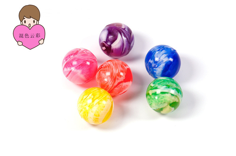 No. 32 Elastic Ball 100 Yiwu Stall Children Toy Ball Solid Bouncy Ball One Yuan Gashapon Machine Bouncing Ball