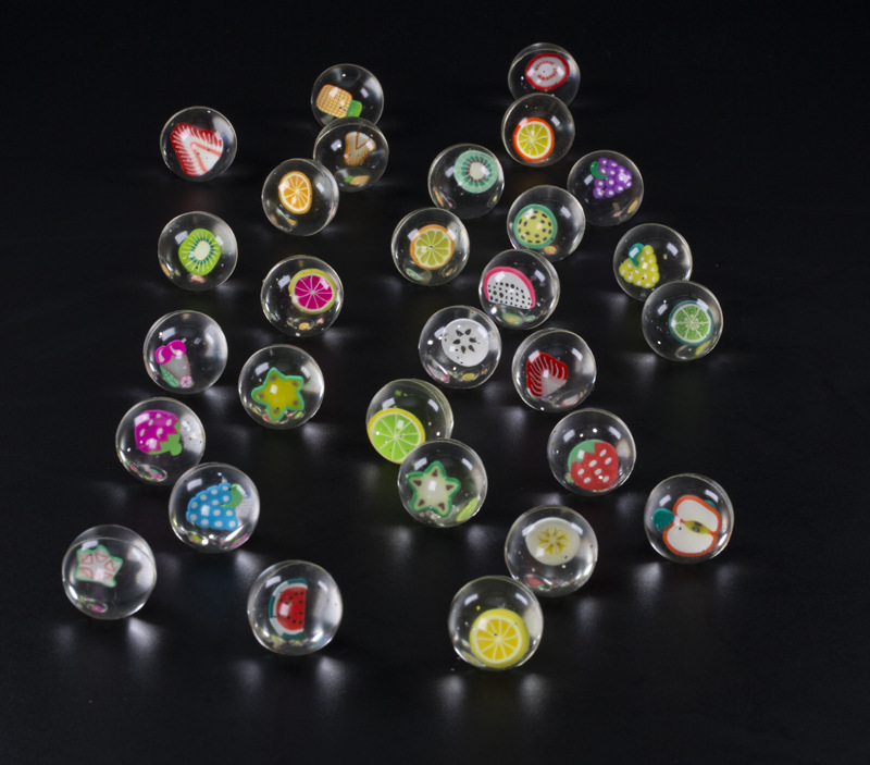 No. 32 Elastic Ball 100 Yiwu Stall Children Toy Ball Solid Bouncy Ball One Yuan Gashapon Machine Bouncing Ball