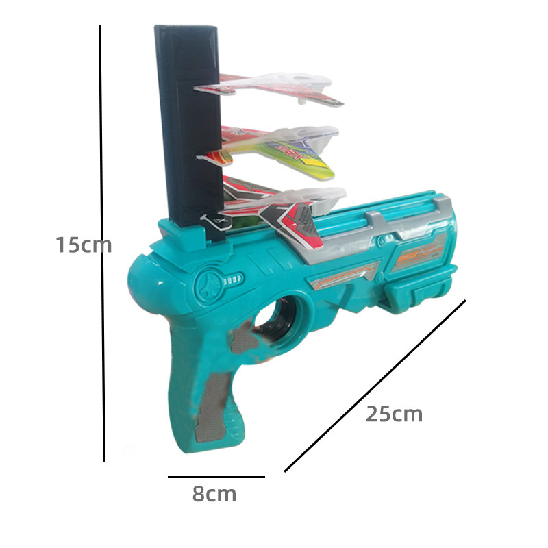 Cross-Border Hot Selling Catapult Bubble Plane Gun-Type Throwing Cyclotron Launcher Glider Children Outdoor Toy Gun Wholesale