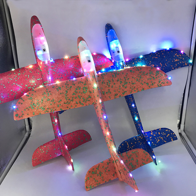 Novelty Toy Joy Love Led with Light 24 Lights Hand Throw Plane Luminous Foam Aviation Model Factory Direct Sales