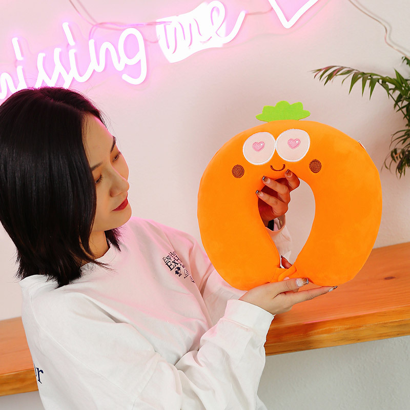 New Creative Memory Foam Neck Pillow Plush Toy Gift Customization plus Logo Office U-Shaped Pillow Plane Travel Pillow