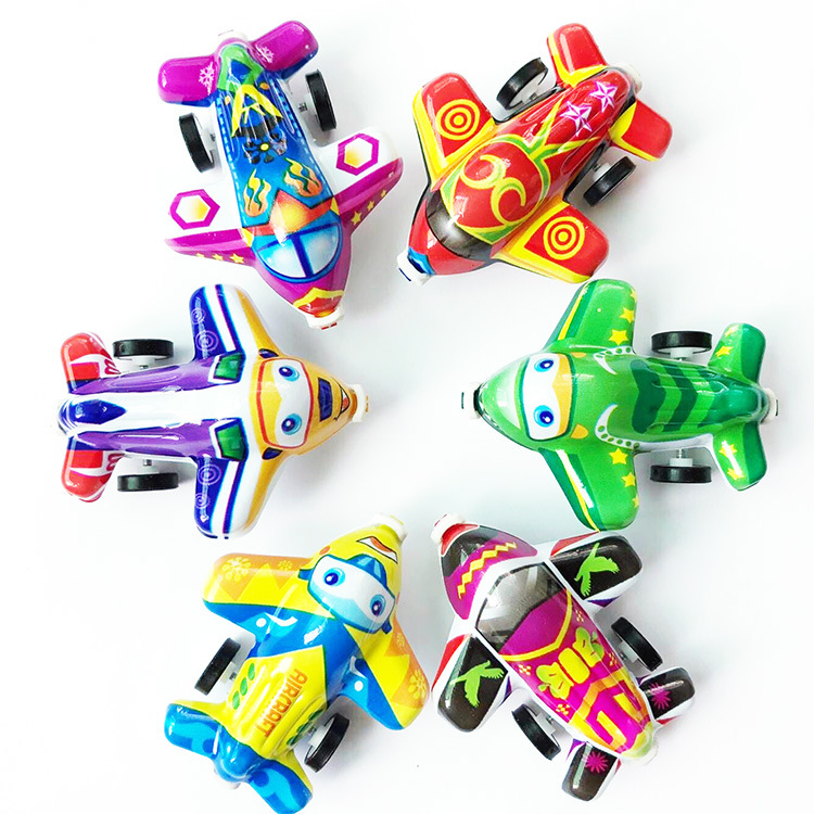 Children's Cartoon Mini Warrior Small Plane Children's Simulation Warrior Fighter Model Toy Stall Hot Sale