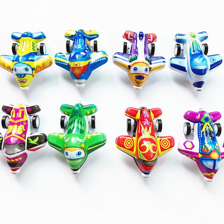 Children's Cartoon Mini Warrior Small Plane Children's Simulation Warrior Fighter Model Toy Stall Hot Sale