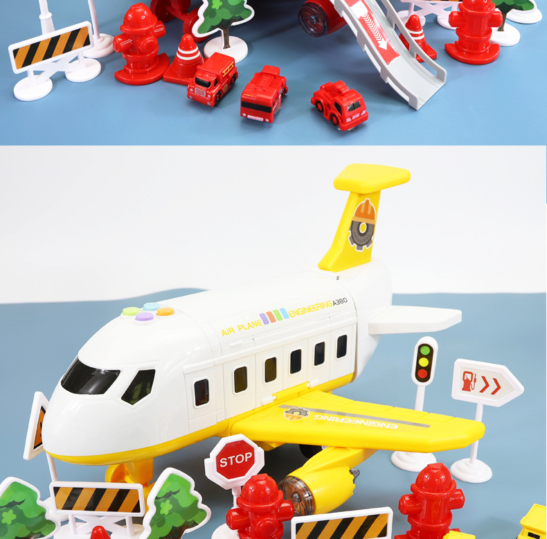 New Deformation Storage Scene Large Plane Children's Toy Intelligence Development Boys and Girls Inertia Car Model Toy