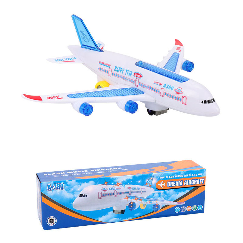 Airbus A380 Light-Emitting Electric Universal Plane Children's Toy Aircraft Model Assembled Toy Wholesale Airbus A380 Light-Emitting Electric Universal Plane Children's Toy Aircraft Model Assembled Toy Wholesale