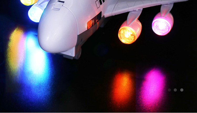 Children's Toy Model Simulation Inertial Story Aircraft Toy Early Education Sound and Light Track Toy Passenger Plane Storage Car