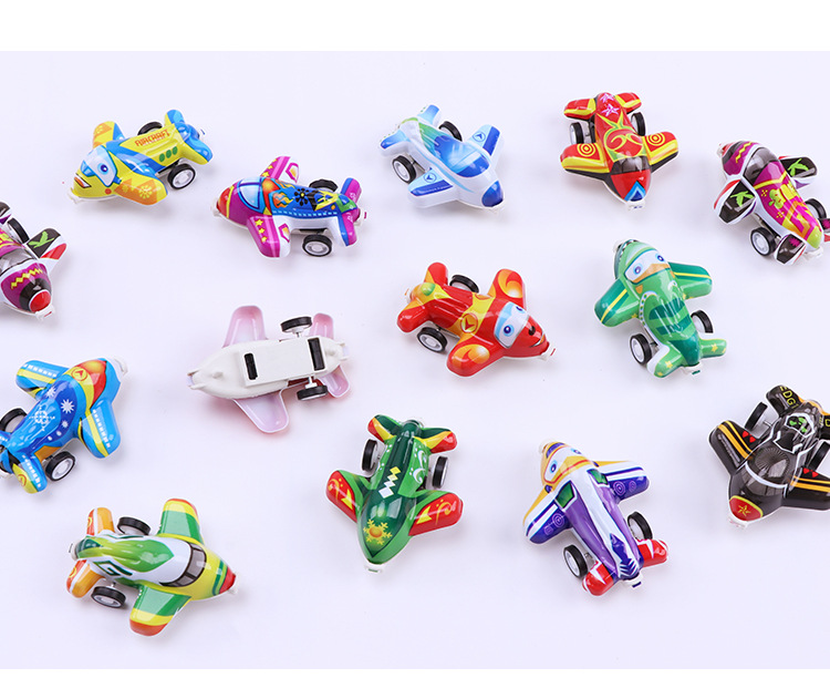Children's Cartoon Mini Warrior Small Plane Children's Simulation Warrior Fighter Model Toy Stall Hot Sale