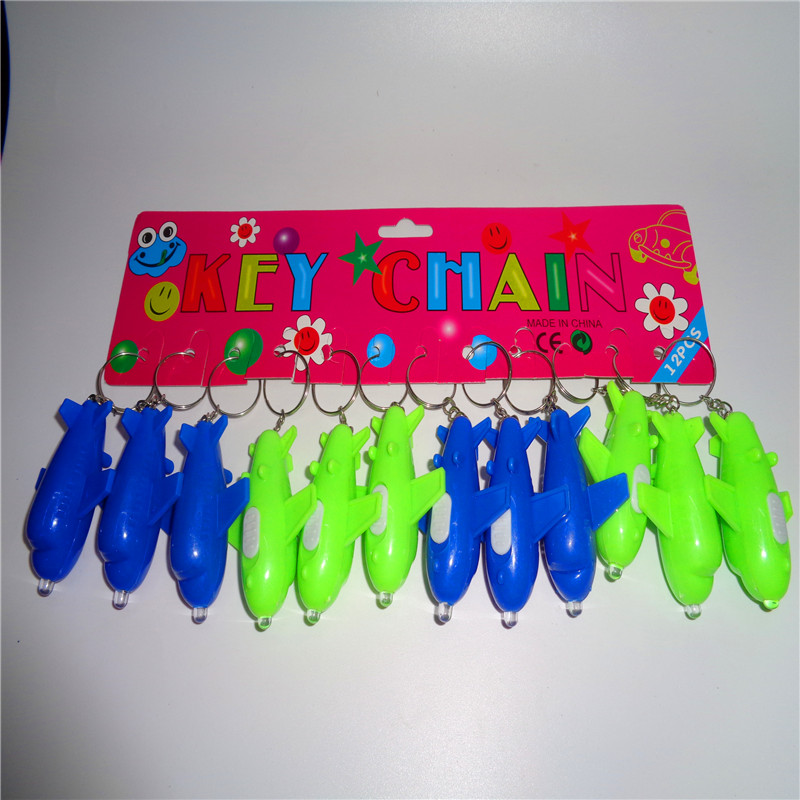Toy gift Keychain flashlight LED Nightlight hanging card plane