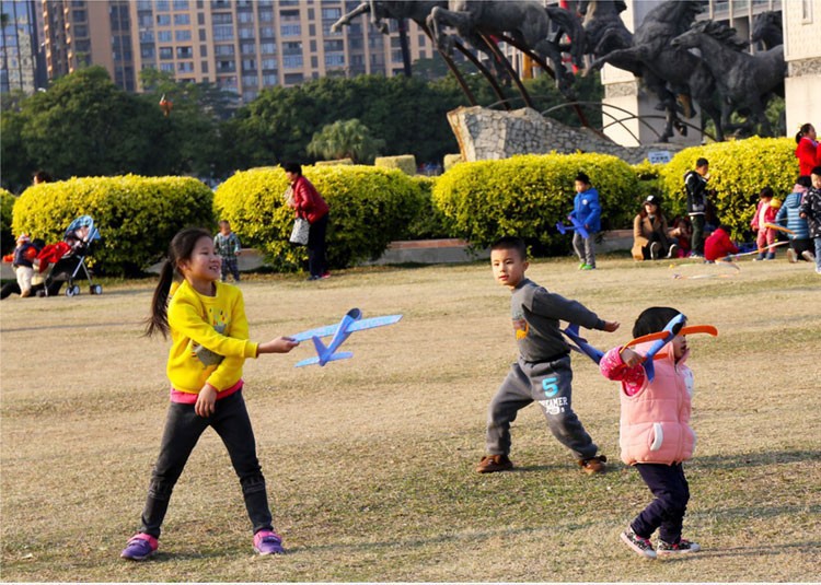 48cm Upgraded Ultra-Light Hand Throwing Model Aircraft Bubble Plane Children Throwing Glider Outdoor Parent-Child Toy Model