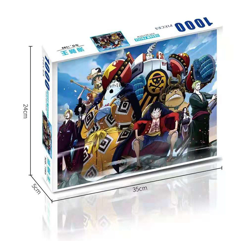 Plane Puzzle 1000 Pieces Adult One Piece Anime Pressure Reduction Toy Gift Children Cartoon Pattern Paper Puzzle