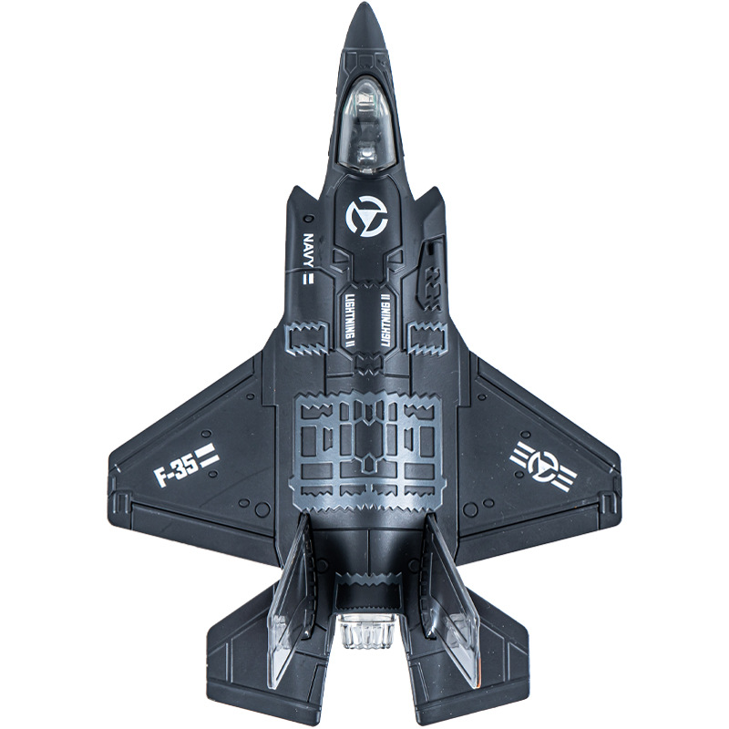 Children's Toy with Sound Effect Light Power Control Alloy Fighter Plane Aircraft Light-Emitting Toy Fighter Model Ornaments