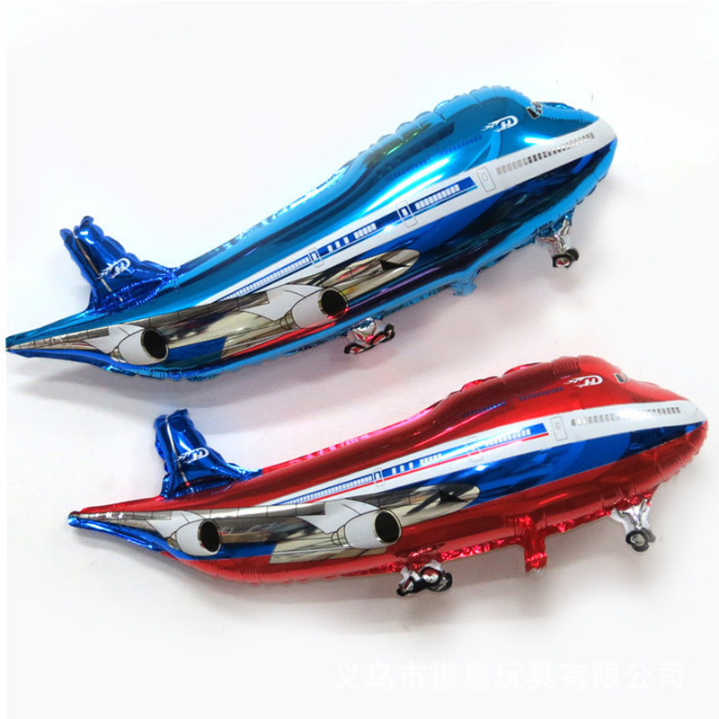 Children's Cartoon Balloon Toy Aluminum Balloon Wholesale Passenger Plane Fighter Children's Toy Aluminum Balloon