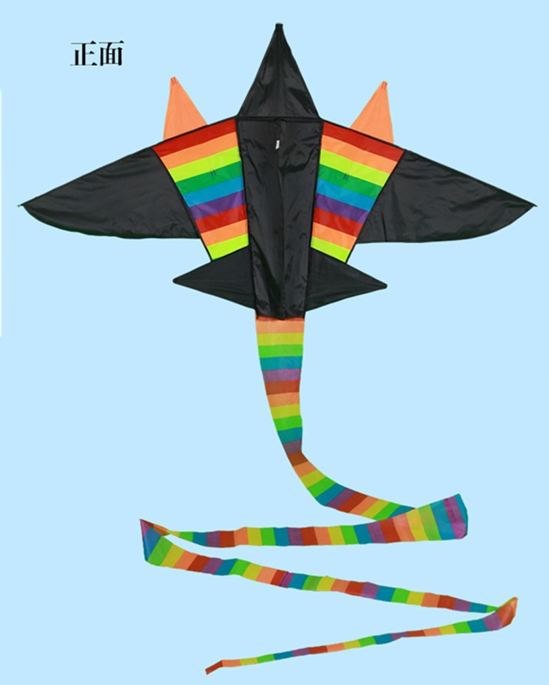 Wholesale Folk Craft Gift Children's Three-Dimensional Color Stripes Long Tail Plane Kite 1.6 M Wide Black Kite Toy Wholesale Folk Craft Gift Children's Three-Dimensional Color Stripes Long Tail Plane Kite 1.6 M Wide Black Kite Toy