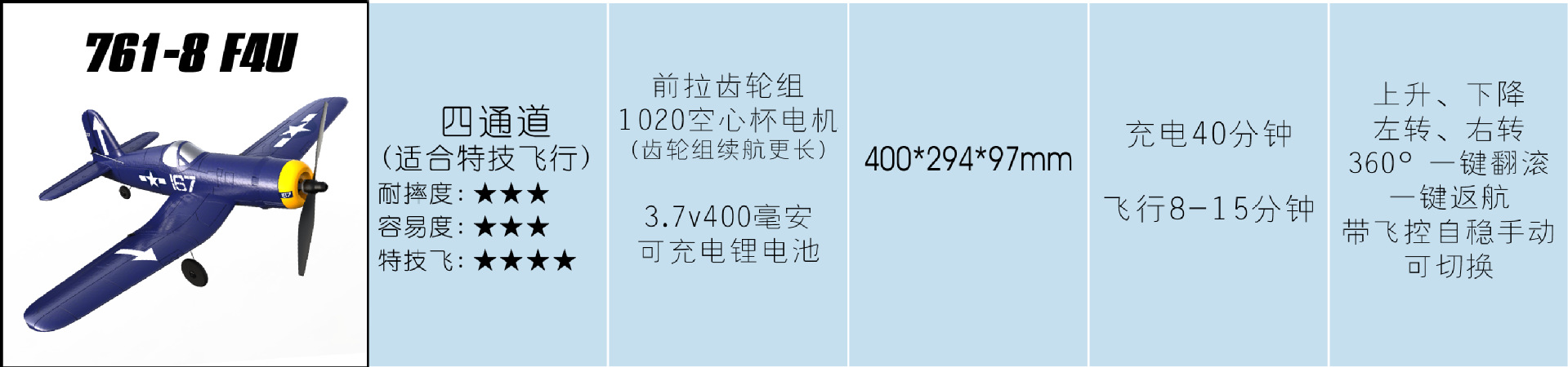 Cross-Border Volantexrc Remote Control Aircraft Electric Toy Aircraft Four-Channel Stunt Model Aircraft Remote Control Bubble Plane
