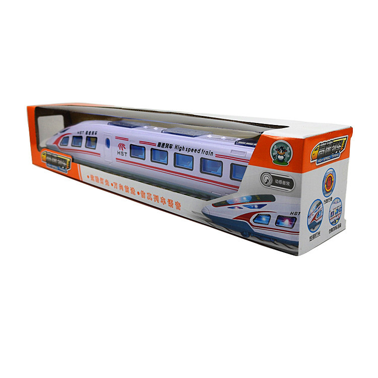 Children's Electric Universal Wheel CRH Harmony Locomotive Toy Light Music Simulation High-Speed Rail Motorcoach Train Model