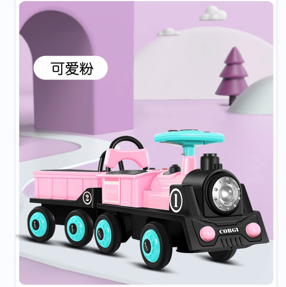 Children&#039;s Electric Quadricycle Small Train Can Sit Baby&#039;s Toy Car Remote Control Car Dual Drive with Music