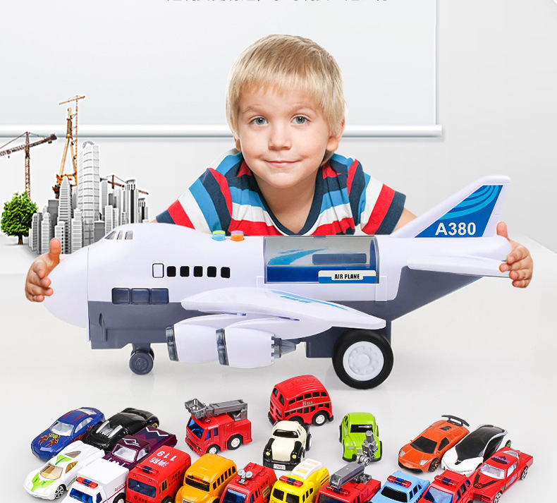 Children's Toy Early Education Story Sample Set Storage Sliding Passenger Plane Fire Police Car Engineering Car Scene Game Children's Toy Early Education Story Sample Set Storage Sliding Passenger Plane Fire Police Car Engineering Car Scene Game