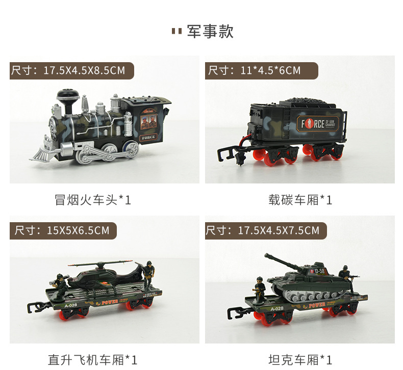 Electric Smoke Remote Control Track Train Simulation Model Rechargeable Steam Train Children's Toy Set