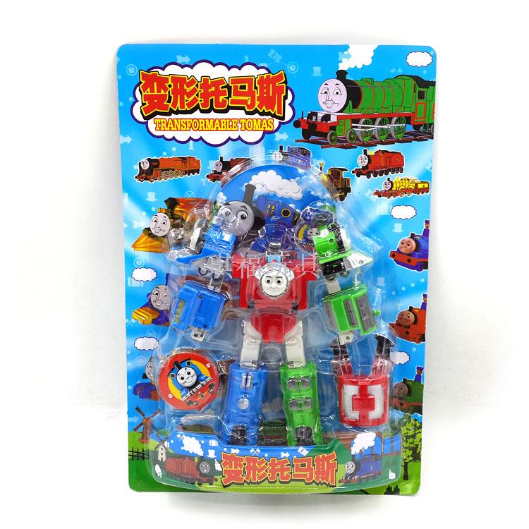 Deformation robot triplex deformation toy deformation car Thomas train with light butterfly C