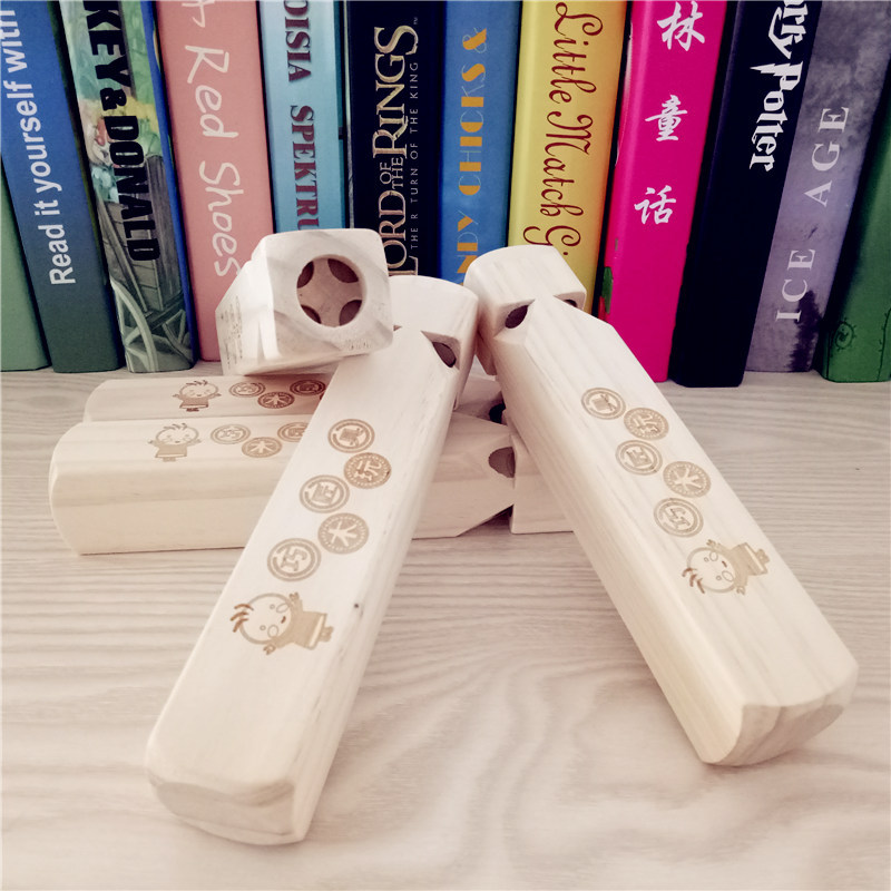Qiaogaopeng Oversized Solid Wood Train Whistle Whining Wooden Whistle Children&#039;s Educational Wooden Stall Toy