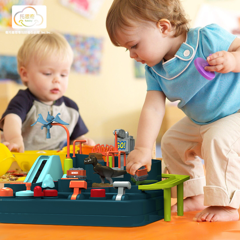 Police Car Alliance Car Adventure Small Train Track Set Children Education Boy Toy Net Red Same Style