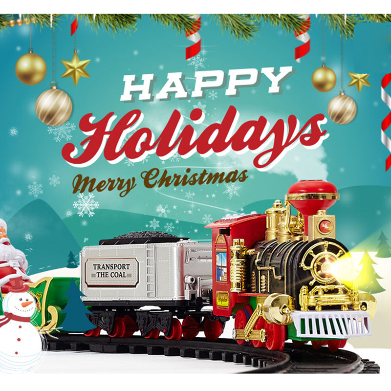 Foreign Trade Hot Selling Classical Track Train Christmas Toys Children&#039;s Educational Electric Track Train Car Toy