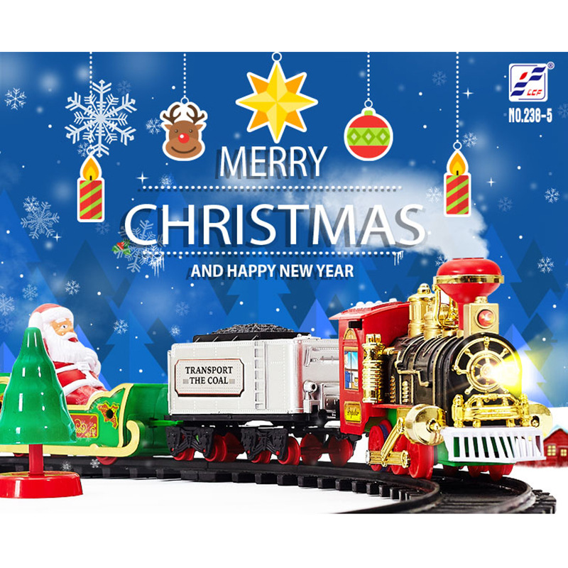 Foreign Trade Hot Selling Classical Track Train Christmas Toys Children&#039;s Educational Electric Track Train Car Toy
