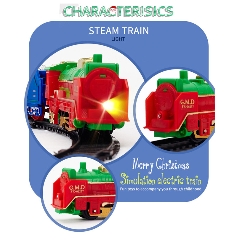 Foreign Trade Hot Selling Classical Track Train Christmas Toys Children's Educational Electric Track Train Car Toy