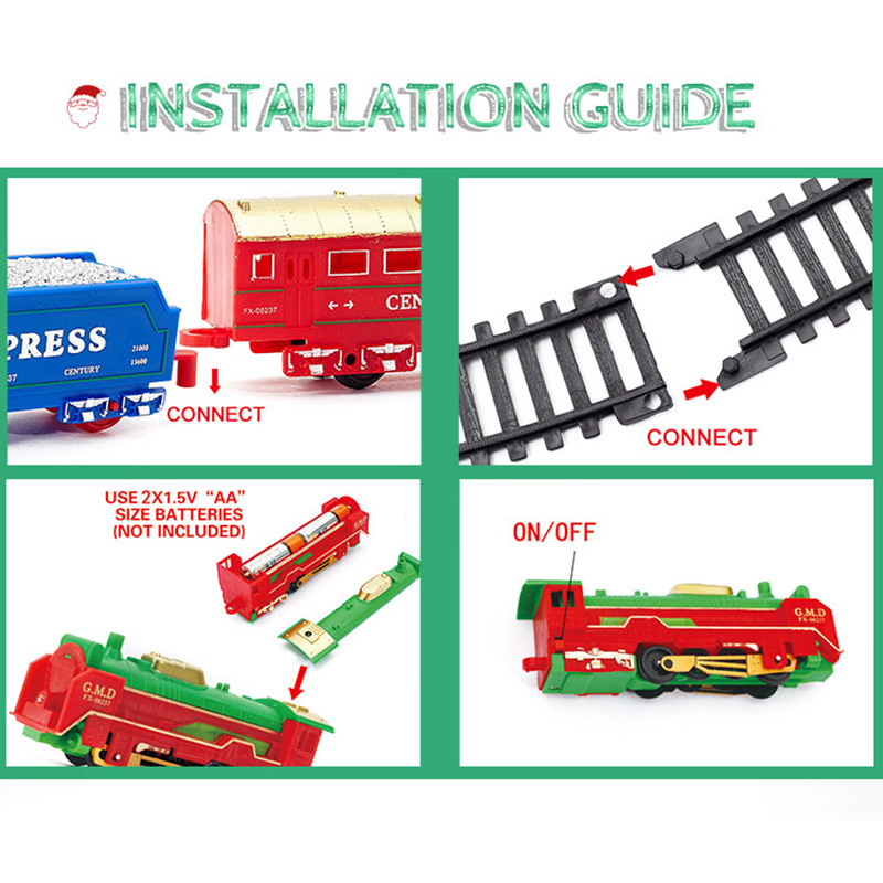 Foreign Trade Hot Selling Classical Track Train Christmas Toys Children's Educational Electric Track Train Car Toy
