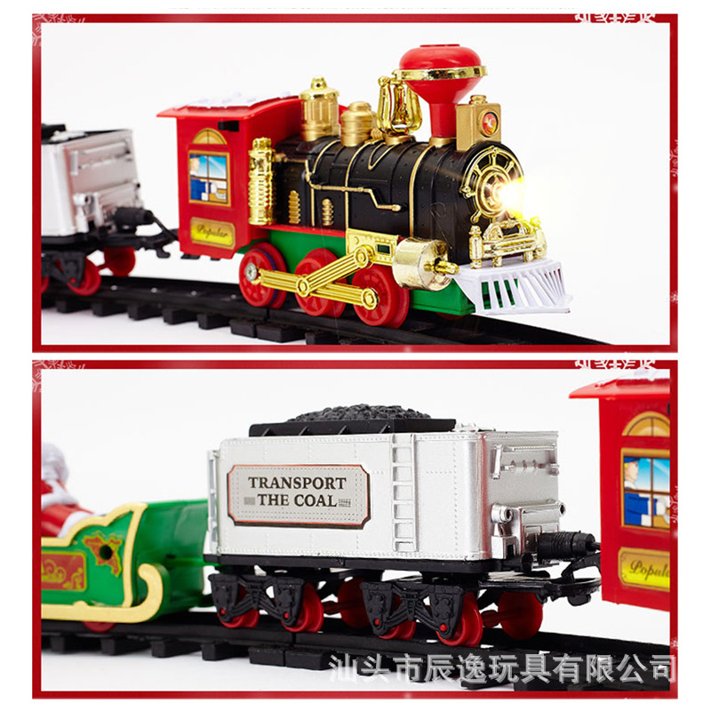 Foreign Trade Hot Selling Classical Track Train Christmas Toys Children's Educational Electric Track Train Car Toy