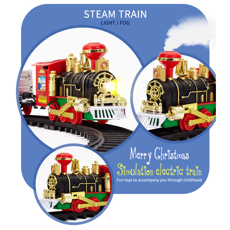 Foreign Trade Hot Selling Classical Track Train Christmas Toys Children's Educational Electric Track Train Car Toy