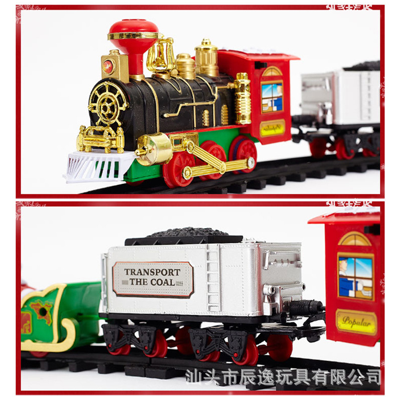 Foreign Trade Hot Selling Classical Track Train Christmas Toys Children's Educational Electric Track Train Car Toy