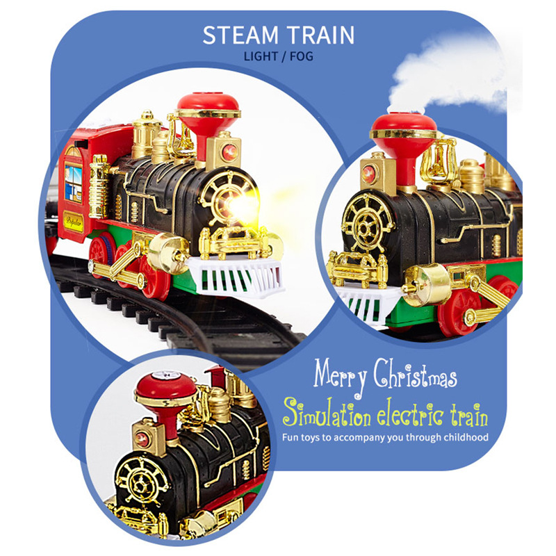 Foreign Trade Hot Selling Classical Track Train Christmas Toys Children's Educational Electric Track Train Car Toy