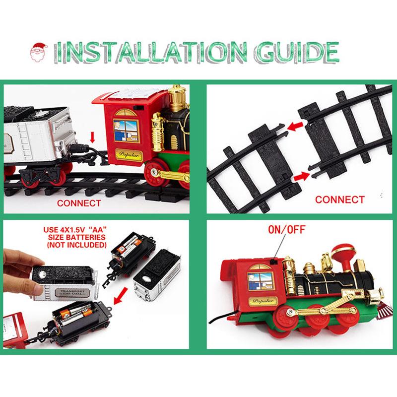 Foreign Trade Hot Selling Classical Track Train Christmas Toys Children's Educational Electric Track Train Car Toy