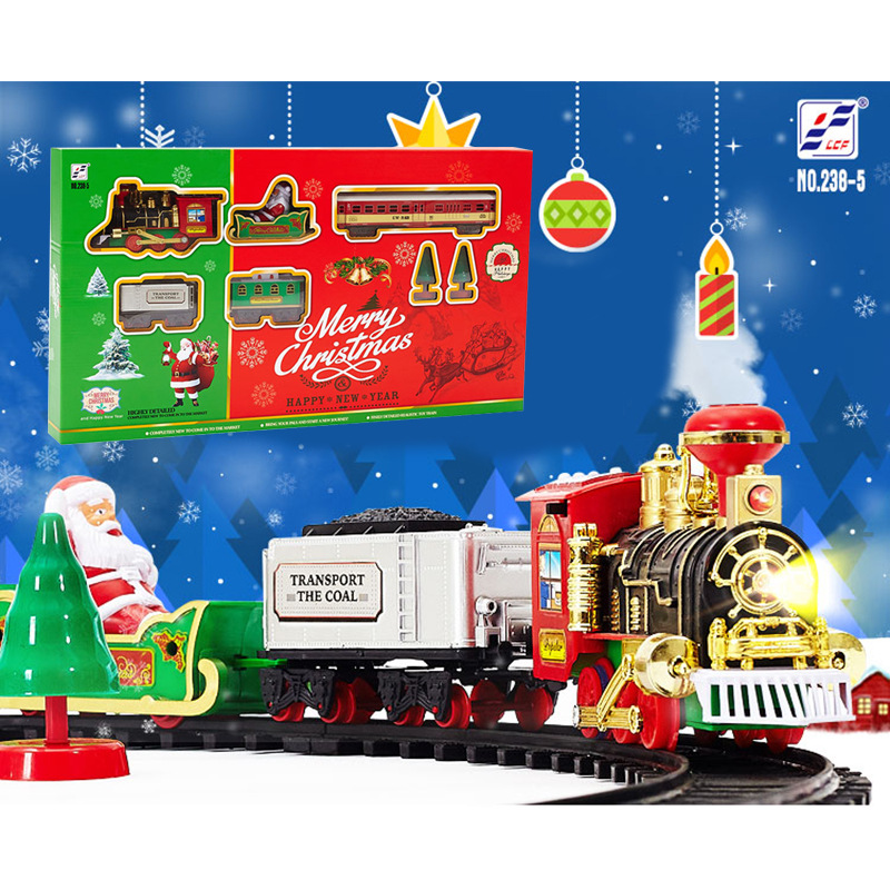 Foreign Trade Hot Selling Classical Track Train Christmas Toys Children's Educational Electric Track Train Car Toy