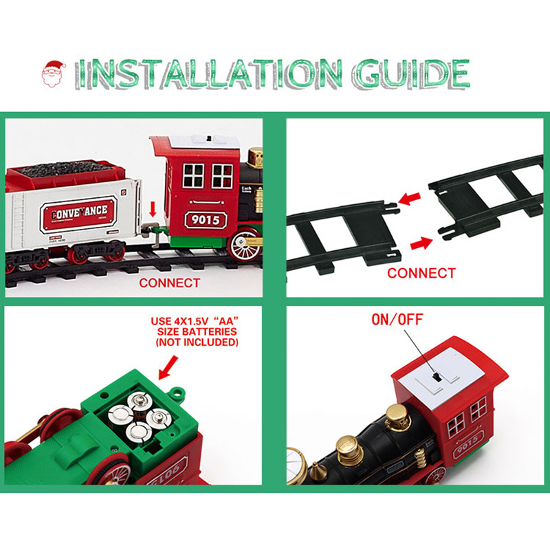 Foreign Trade Hot Selling Classical Track Train Christmas Toys Children's Educational Electric Track Train Car Toy