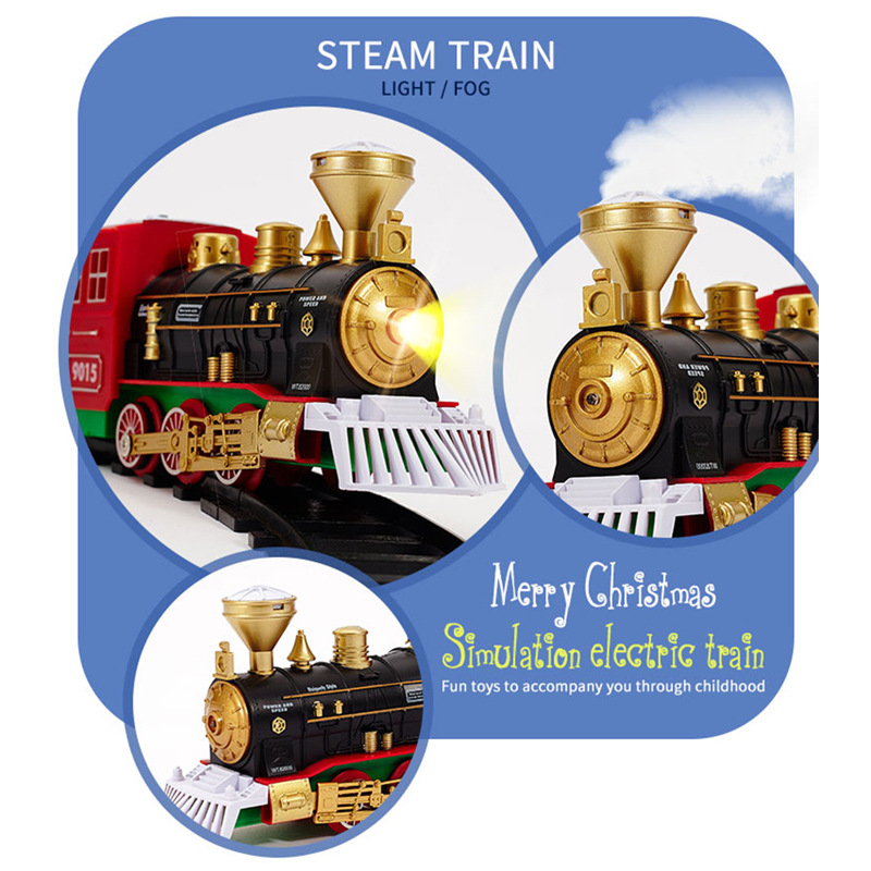 Foreign Trade Hot Selling Classical Track Train Christmas Toys Children's Educational Electric Track Train Car Toy
