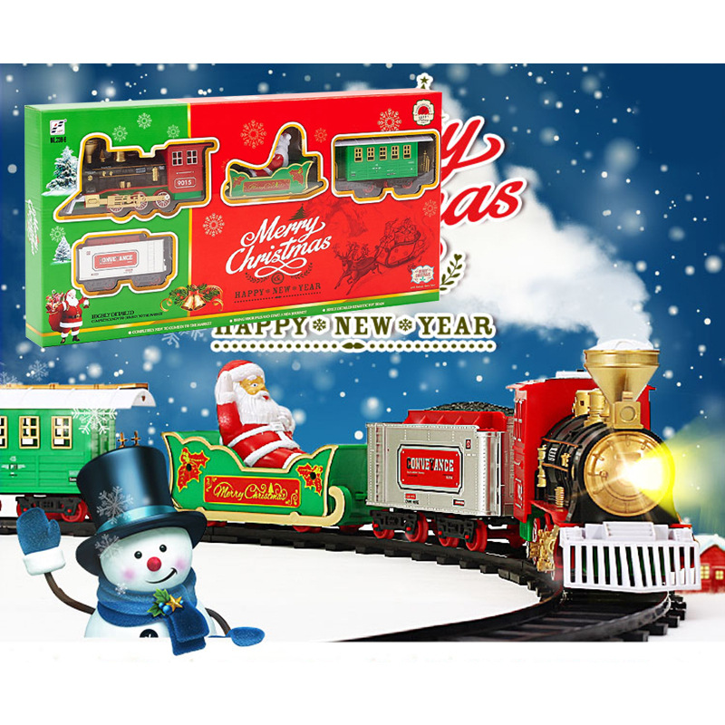 Foreign Trade Hot Selling Classical Track Train Christmas Toys Children's Educational Electric Track Train Car Toy