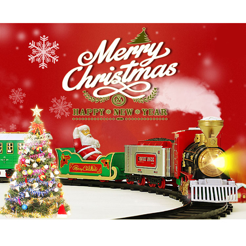 Foreign Trade Hot Selling Classical Track Train Christmas Toys Children's Educational Electric Track Train Car Toy
