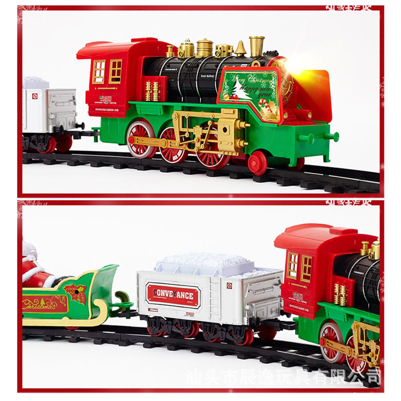Foreign Trade Hot Selling Classical Track Train Christmas Toys Children's Educational Electric Track Train Car Toy