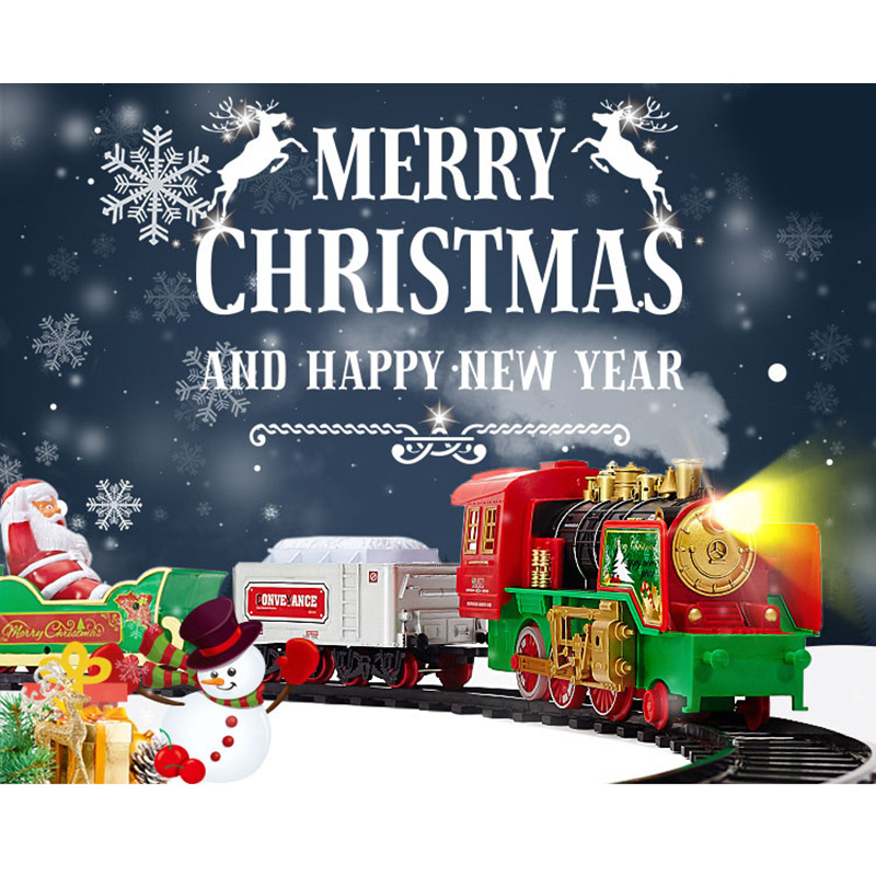 Foreign Trade Hot Selling Classical Track Train Christmas Toys Children's Educational Electric Track Train Car Toy