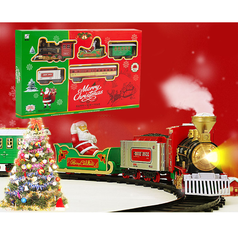 Foreign Trade Hot Selling Classical Track Train Christmas Toys Children's Educational Electric Track Train Car Toy