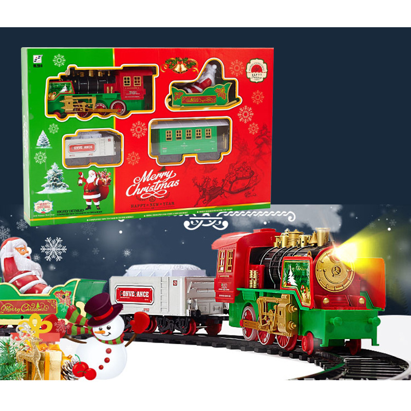 Foreign Trade Hot Selling Classical Track Train Christmas Toys Children's Educational Electric Track Train Car Toy