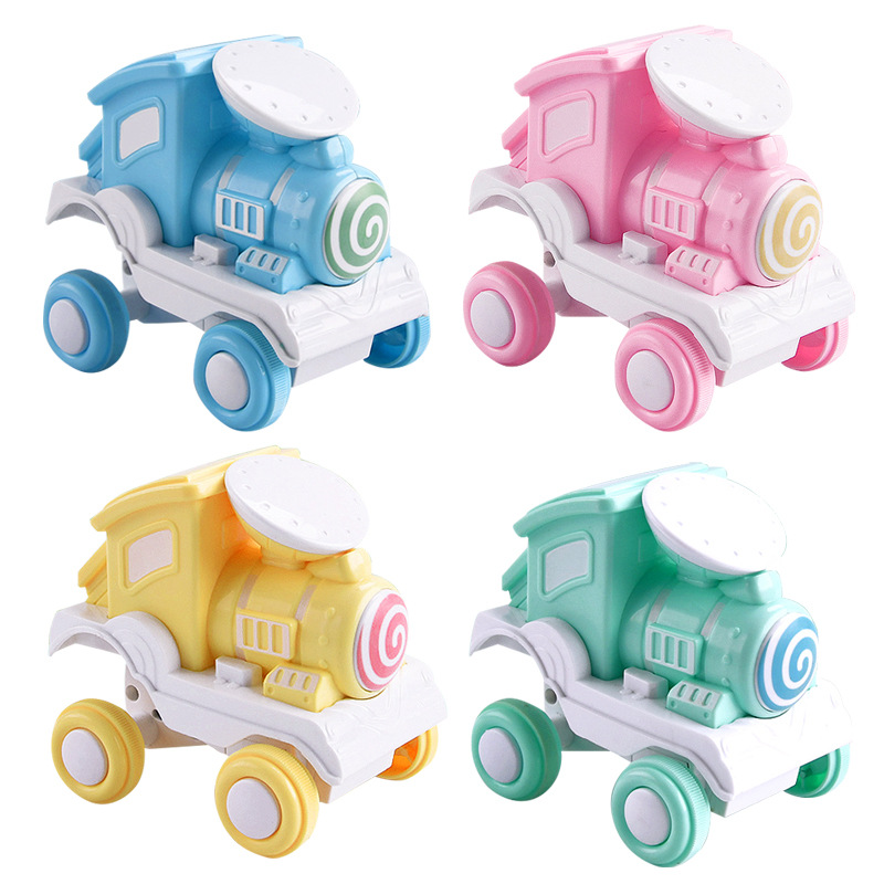 One Piece Dropshipping Best-Seller on Douyin Press Stunt Tilting Small Train Children&#039;s Rolling Locomotive Boys and Girls Toy Car