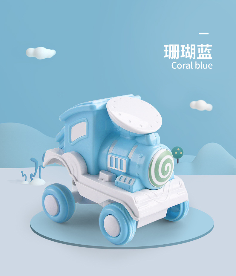 One Piece Dropshipping Best-Seller on Douyin Press Stunt Tilting Small Train Children's Rolling Locomotive Boys and Girls Toy Car