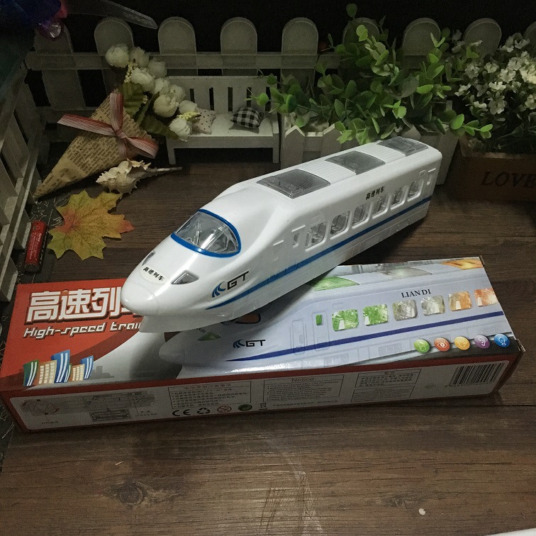 CRH Harmony EMU Universal High-Speed Train Ribbon Lights Music Electric Locomotive Subway Model Toy Wholesale