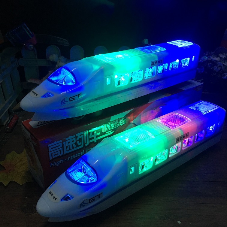 CRH Harmony EMU Universal High-Speed Train Ribbon Lights Music Electric Locomotive Subway Model Toy Wholesale