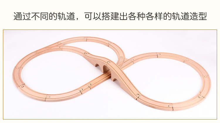 Wooden Thomas Track Train Toy Accessories Building Blocks Changeable Scene Wooden Rail Car Compatible with Brio