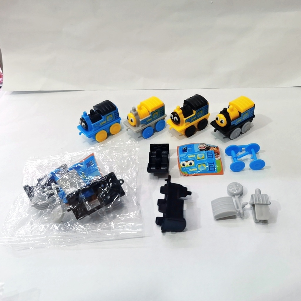 Children's New Four-Color Assembled Small Train Boy's Small Toy Capsule Toy Small Gift Food Capsule Toy Kinder Joy