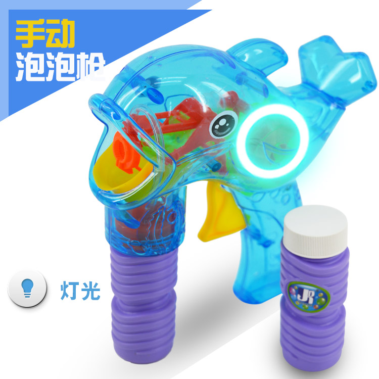 Children toys wholesale automatic inertia transparent light dolphin bubble gun light blowing bubble park hot sale Children toys wholesale automatic inertia transparent light dolphin bubble gun light blowing bubble park hot sale